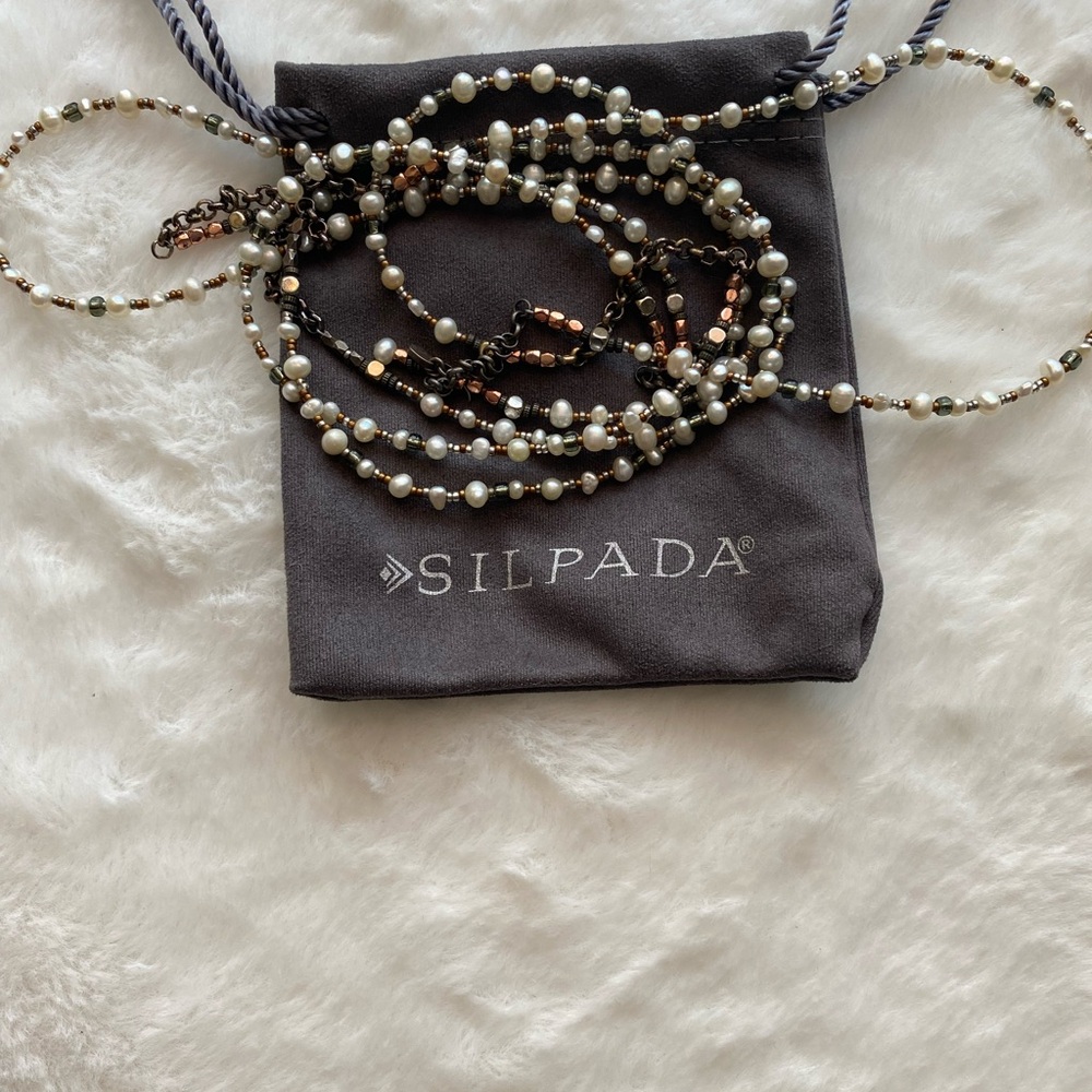 Silpada pearl and seed bead necklace
